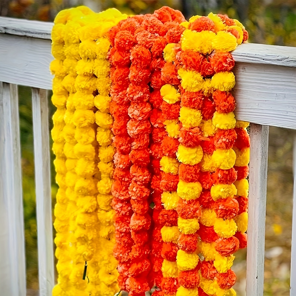 Home Decor Indonesia - 1pcs Marigold Garland for Decoration Artificial