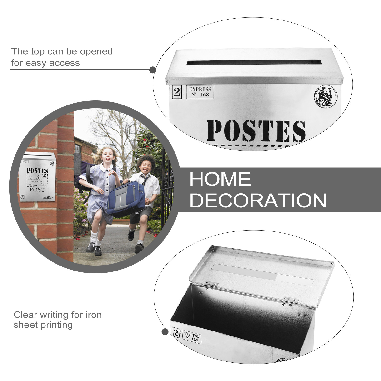 1Pcs Vintage Tin Mailbox Lette - Home Decor Magazine ulasan dan harga
