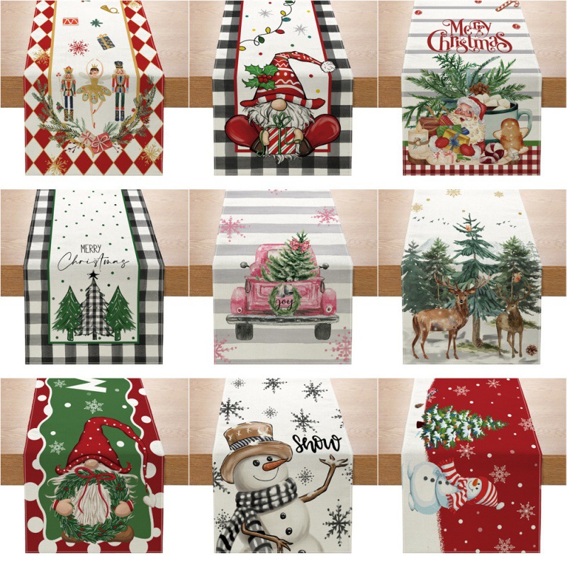 Christmas Table Runner New Xma - Linen Table Runner ulasan dan harga