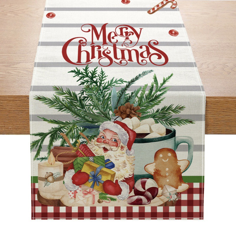 Christmas Table Runner New Xma - Linen Table Runner ulasan dan harga
