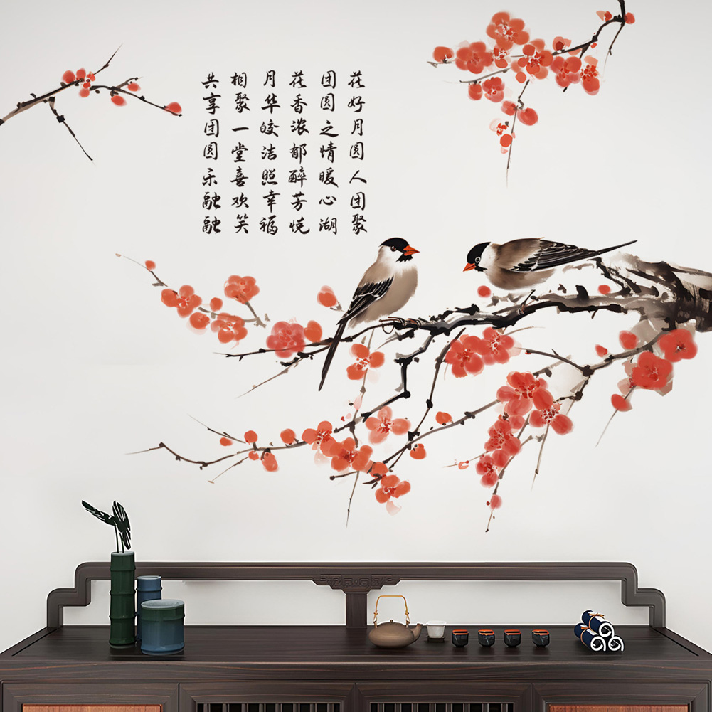 Chinese Style Plum Blossom Bir - Home Decor Indonesia ulasan dan harga