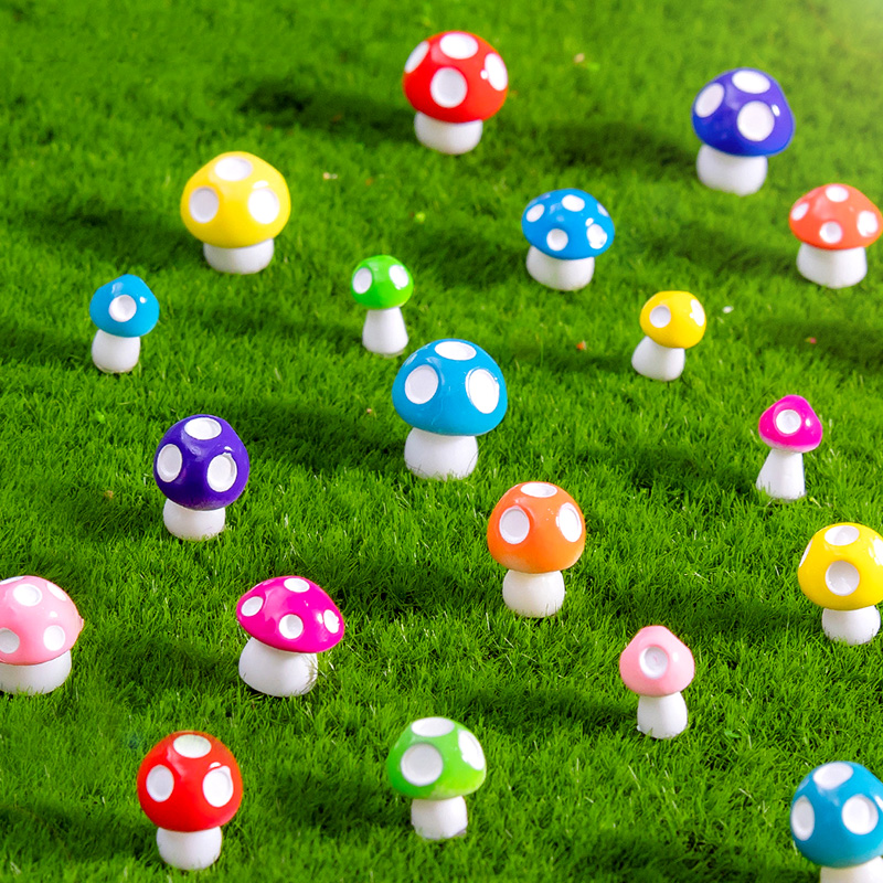20pcs Mini Mushroom Resin Figu - Home Decor Za ulasan dan harga