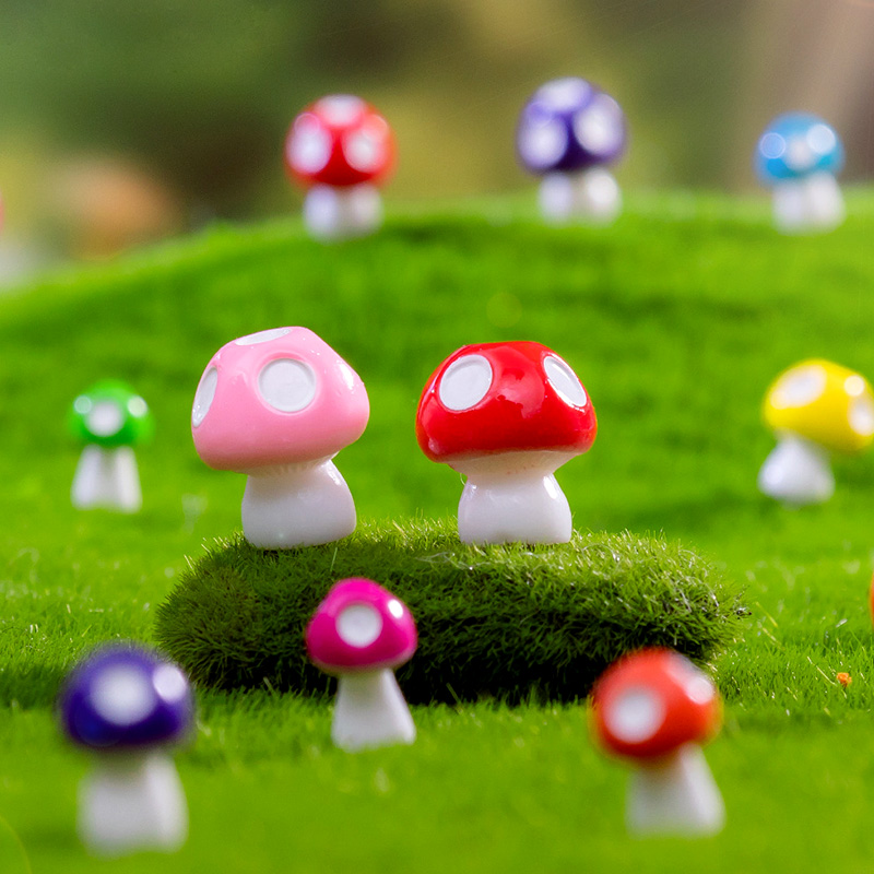 20pcs Mini Mushroom Resin Figu - Home Decor Za ulasan dan harga