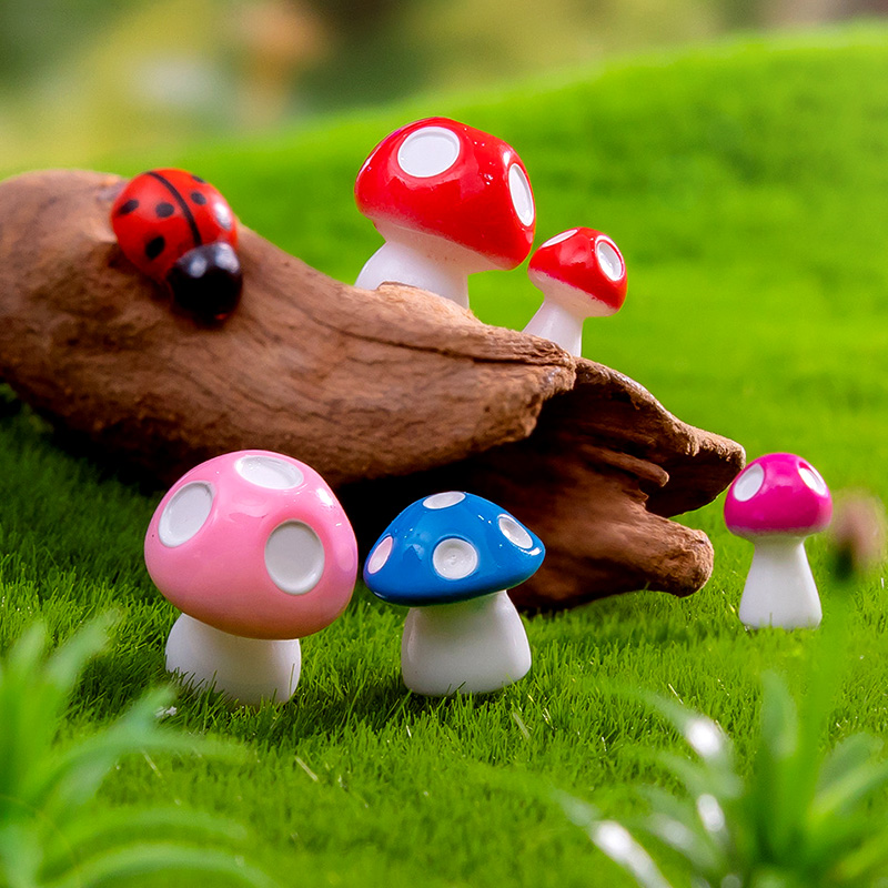 20pcs Mini Mushroom Resin Figu - Home Decor Za ulasan dan harga