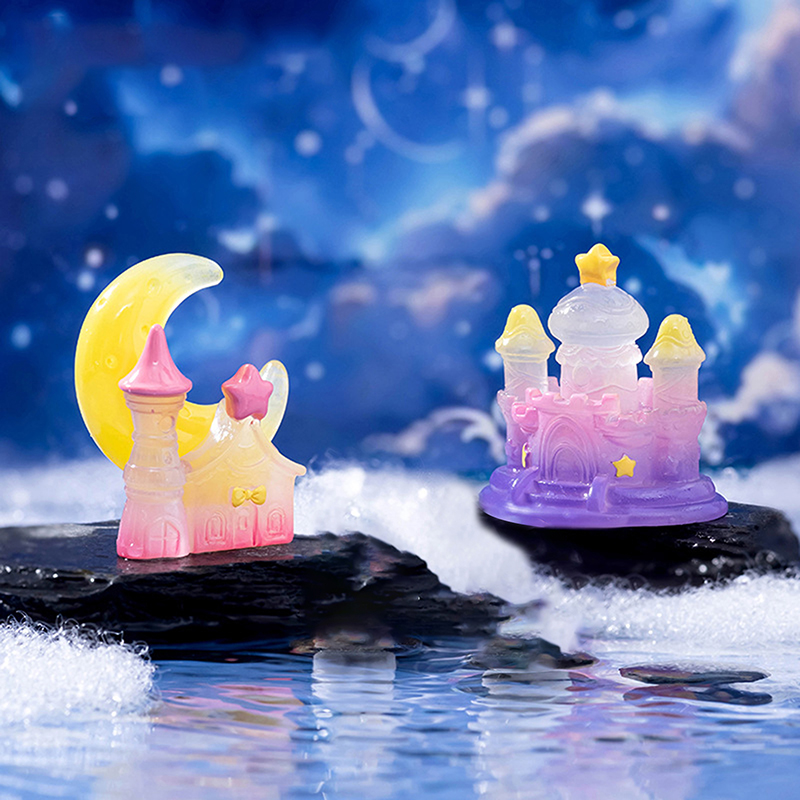 1Pcs Luminous Mini Castle Micr - Home Decor Za ulasan dan harga